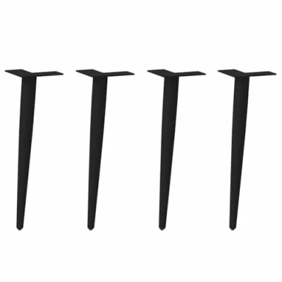 Afbeelding van vidaXL Salontafelpoten conische vorm 4 st 30 31 cm staal zwart