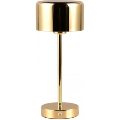 Afbeelding van REALITY JEFF Tafellamp Messing gepolijst incl. 1x SMD 1.5W Touch functie Oplaadbaar Dimbaar
