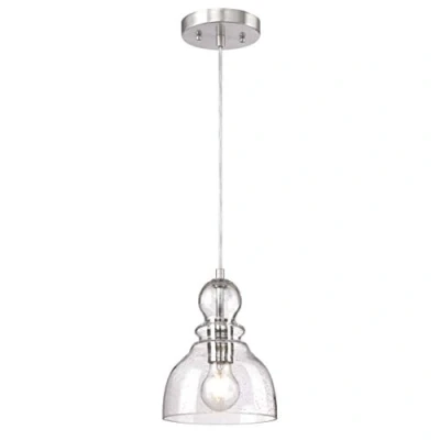Afbeelding van Westinghouse hanglamp Fiona, geborsteld nikkel, Ø 18 cm