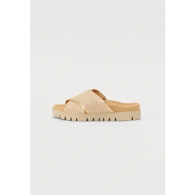 Afbeelding van Gabor Pantoffels, Dames, Maat: 42, Natur/gold coloured Textiel