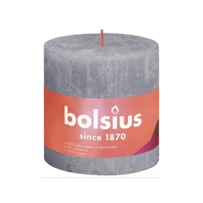 Afbeelding van Bolsius kaars rustiek Frosted Lavender 100/100 mm