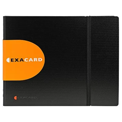 Image de Exacompta Réf. 75134E Exacard Porte cartes de Visite à Spirales Exactive Capacité 240 Polypropylène Noir