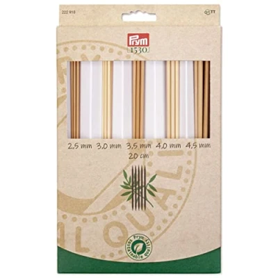 Afbeelding van Prym 1530 sokkennaalden set bamboe 2.50 4.50mm.