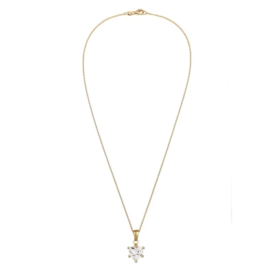 Afbeelding van Elli Halsketting Herz Zirkonia Weiß 925 Sterling Silber Dames