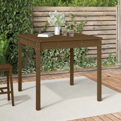 Afbeelding van Tuintafel 82,5x82,5x76 cm massief grenenhout honingbruin