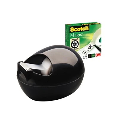 Image de Scotch dévidoir by karim rashid + 1 rouleau de ruban adhésifs 19 mm x 7,5 m inclus noir c36 b eu