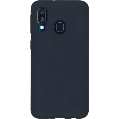 Afbeelding van Accezz Hoesje Geschikt voor Samsung Galaxy A40 Siliconen Liquid Silicone Backcover Donkerblauw