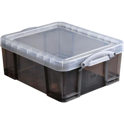 Afbeelding van Really Useful Box Opbergdoos18 Liter, Transparant Gerookt Opbergdoos