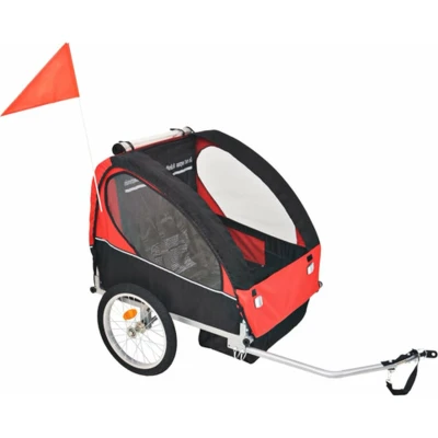 Afbeelding van Fietskar voor kinderen 30 kg rood en zwart