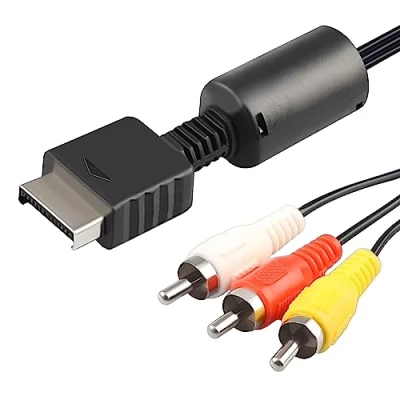 Afbeelding van Xahpower AV kabel voor PS2, PS1, PS3, 1,8 m naar RCA composiet audio video tv compatibel met Playstation 1 2 3