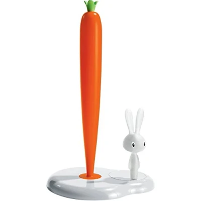 Afbeelding van Alessi Bunny &amp; Carrot Keukenrolhouder Fel wit