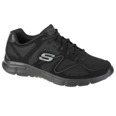 Afbeelding van Skechers Sport Satisfactionflash Point Sneakers laag, Heren, Maat: 43, Black Imitatieleer/ textiel