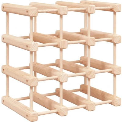 Afbeelding van vidaXL Wijnrek voor 12 flessen 36x23x36 cm massief grenenhout