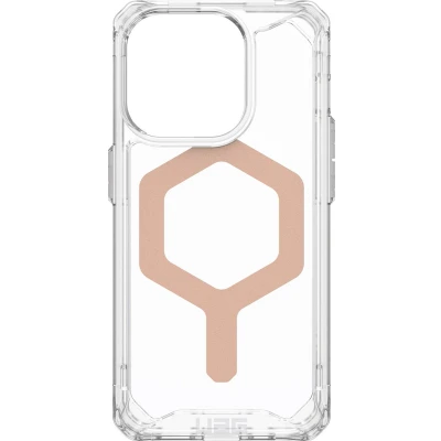 Afbeelding van Urban Armor Gear Plyo MagSafe Backcover Apple iPhone 15 Pro Ice, Transparant, Rose gold compatible