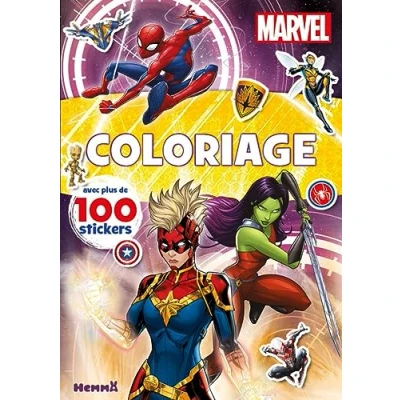 Afbeelding van marvel coloriage avec plus de 100 stickers captain