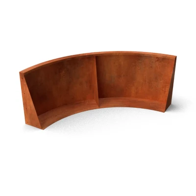 Afbeelding van Fronta Keerwanden cortenstaal buitenbocht L100 x B100 H20 cm Geroba