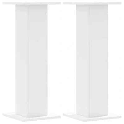 Afbeelding van vidaXL Plantenstandaards 2 st 30x30x80 cm bewerkt hout wit