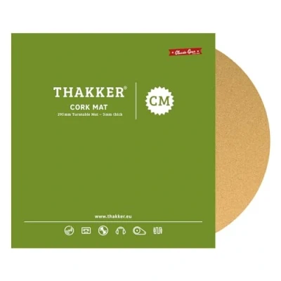 Afbeelding van Thakker Kurkmat draaimat gemaakt van The Finest kurk natuurlijk 3 mm dik 295 diameter voor 12 inch plaat