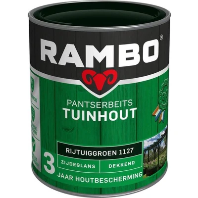 Afbeelding van Rambo Pantserbeits Tuinhout Dekkend Zijdeglans Rijtuiggroen 1127