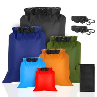Afbeelding van VFANDV Set van 6 Waterdichte opbergzakken, 1,5/2,5/3/3,5/5/8 liter, tas, watersporttas, voor watersport, wandelen, kamperen, Meerkleurig, tas