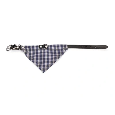 Afbeelding van Collar rondo 42cm 16mm black,scarf blue verst/adj 30 37,5cm