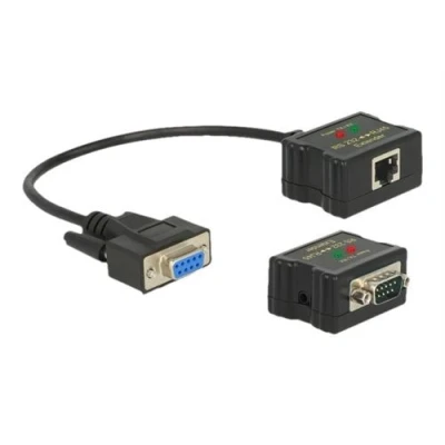 Image de Delock Extender RS 232 DB9 female RJ45 to male Plage de température étendue prolongateur pour port série jusqu&#039;à 1200 m