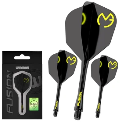 Afbeelding van Winmau Fusion Michael van Gerwen Green Black NO6 Dart Flights Short