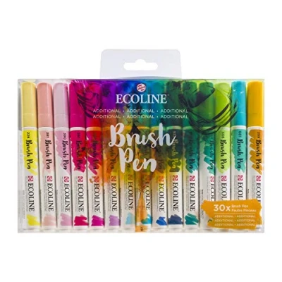 Afbeelding van Talens Ecoline Brush pen, etui van 30 stuks, additioneel tekenstift