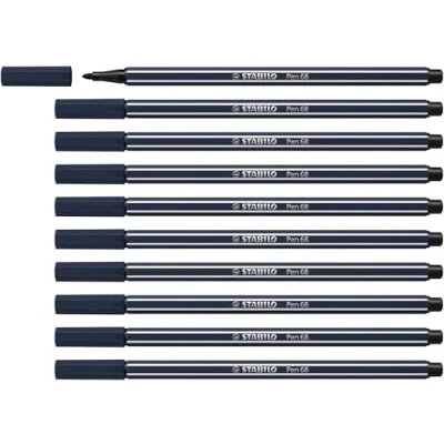 Afbeelding van STABILO Pen 68 Premium Viltstift Paynegrijs Doos 10 stuks
