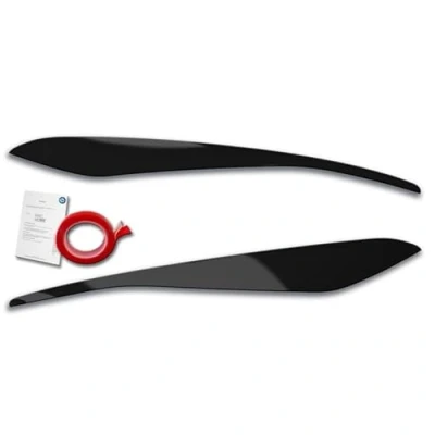 Afbeelding van Koplampspoilers compatibel met Ford Fiesta MK8 2017 2022 (ABS zwart glanzend)