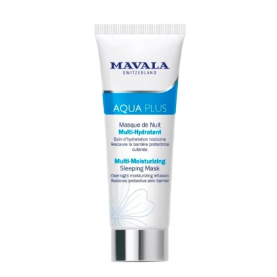 Afbeelding van Mavala Aqua Plus Multi Hydraterend Nachtmasker Effectief Nachthydratatiebad Formule op basis van Mauve en Hyaluronzuur Alle Huidtypes 75ml