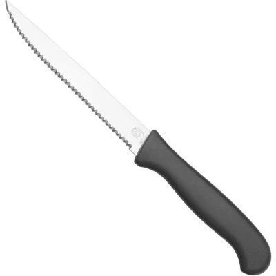 Afbeelding van RÖR Solingen Vespermes Steakmes RVS Lemmet 13 cm Heft Kunststof Zwart