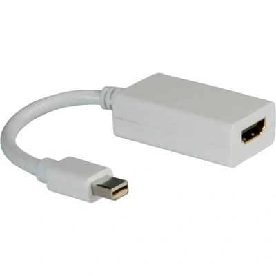 Afbeelding van Roline 12.03.3129 DisplayPort kabel Mini / HDMI Adapterkabel stekker, A bus 0.10 m Wit