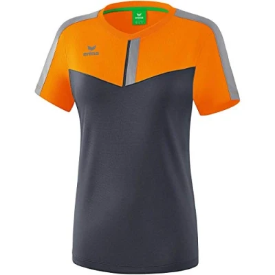 Afbeelding van Erima Squad T shirt dames new orange/slate grey/monument grey