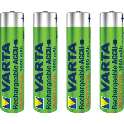 Afbeelding van Varta Oplaadbare batterij ni mh aaa 1000mah r2u 4 st 05703301404