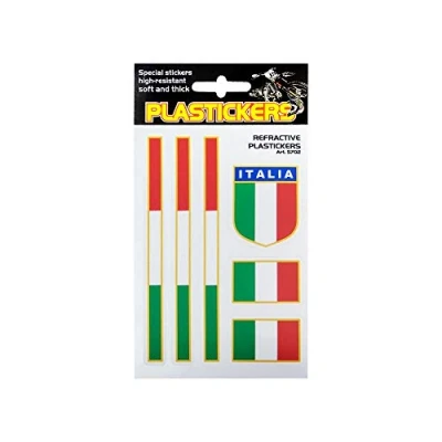 Afbeelding van Quattroerre 5702 reflecterende stickers Plasticker Italië Scudetto en Stripe