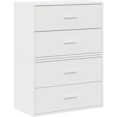 Afbeelding van vidaXL Kasten met 2 lades st 60x31x40 cm bewerkt hout wit