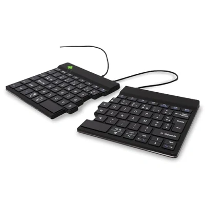 Image de R Go Split Clavier Ergonomique AZERTY (FR) noir filaire USB Français