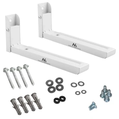 Afbeelding van Maclean Universele Magnetron Houder voor met Telescopische Armen Muurbevestiging tot 30kg (Wit)