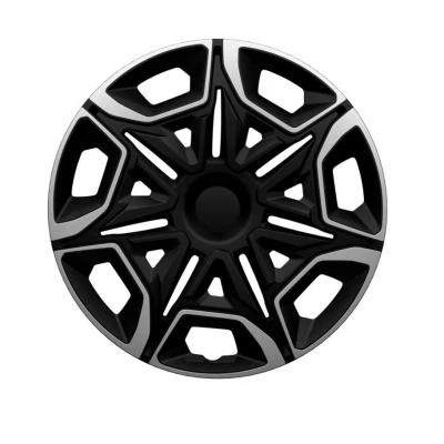 Afbeelding van AutoStyle Set PP 5554SB Wieldoppen 14duim zilver, zwart