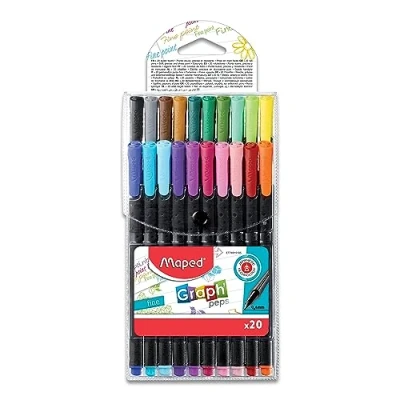 Image de Maped etui de 20 feutres fineliner graphpeps 0,4 mm assortis 749151