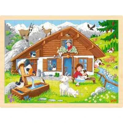 Afbeelding van Goki Houten Legpuzzel in de Alpen, 96st.