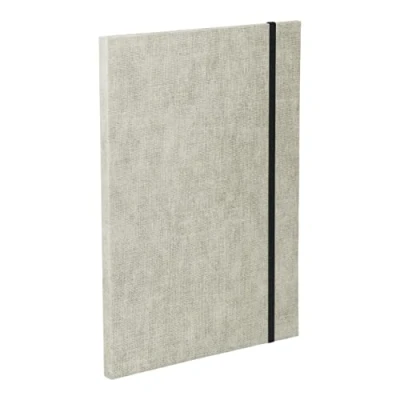 Image de Bigso Box of Sweden Porte documents A4 avec élastiques Organiseur de en panneau fibres et papier effet lin Chemise pour documents, dossiers feuilles volantes etc. Beige