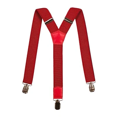 Afbeelding van Olata Verstelbare bretels voor kinderen, eenvoudig, elastisch, 3 cm (5 tot 12 jaar), Rood