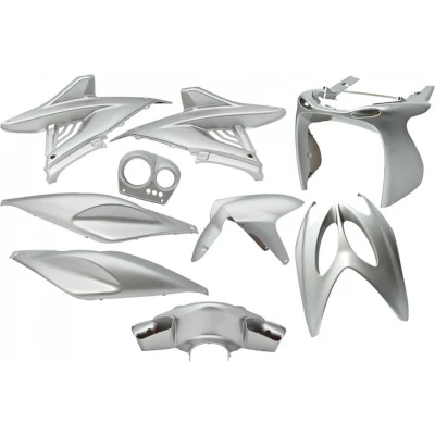 Afbeelding van EDGE plaatwerkset / kappenset yamaha aerox 9 delig grijs metallic zilver
