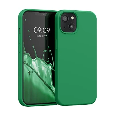 Afbeelding van kwmobile telefoonhoesje geschikt voor Apple iPhone 13 Hoesje smartphone Back cover in elfengroen