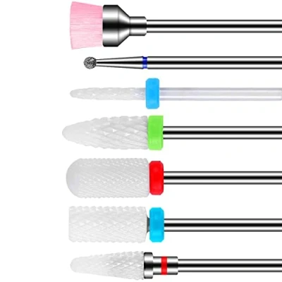 Image de Embout Ponceuse Ongles CéRamique Forets a Set 7pcs Foret Outils Professionnel Supprimer Gel pour Manucure PéDicure Accueil Utiliser
