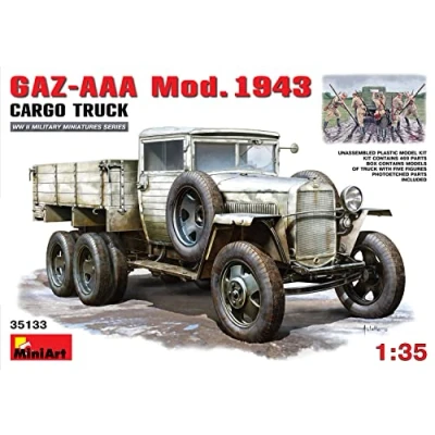 Afbeelding van Miniart Gaz aaa. Mod. 1943. Cargo Truck (Min35133) modelbouwsets, hobbybouwspeelgoed voor kinderen, modelverf en accessoires