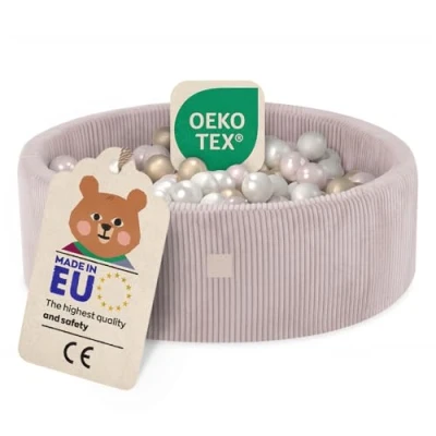 Afbeelding van MISIOO piscine à balles avec rembourrage en mousse 90 x 30 cm 200 pour de qualité supérieure enfants Jouet doux et sûr Lavable