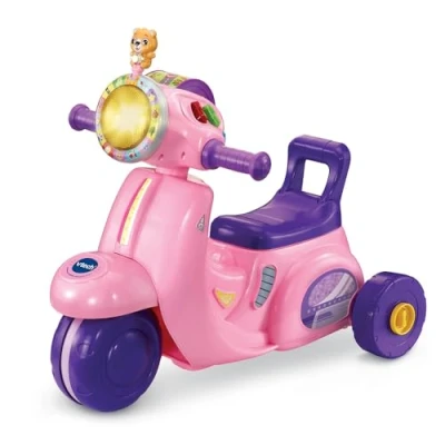 Afbeelding van VTech 3 in 1 interactieve step, roze, babydrager, schaalbare driewieler met interactief speelbord, activiteits en ontwikkelingsspeelgoed, cadeau voor baby&#039;s vanaf jaar inhoud het Frans